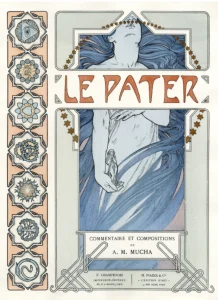 Le Pater, Alphonse Mucha, ilustrație ptinciplaă